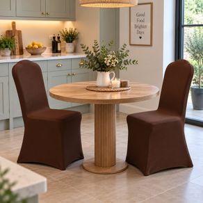 chocolate brown chair cover x2