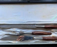 Vintage Mid-Century Japanese Stainless Steel Carving Set