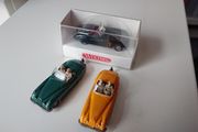 3 Jaguar XK120 model cars
