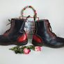 Dr Martens 8 eye red england vintage black red boots UK7 EU41 US9 Image 7
