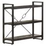 3-Tier Bookcase Black 90x30x80 cm Solid Mango Wood Image 7
