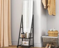 Full-Length Dressing Mirror with Wheels