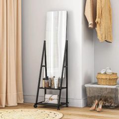 Full-Length Dressing Mirror with Wheels