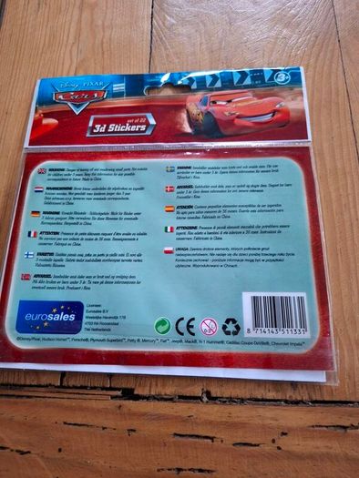 Disney Pixar Cars 3d stickers