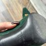 Vintage Christian Dior green heels with gold buckle Image 9