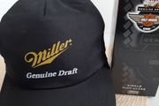 New Miller cap and new collectable harley davison glass