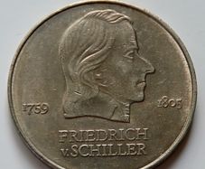 20 Mark 1972 East Germany DDR Friedrich von Schiller