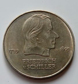 20 Mark 1972 East Germany DDR Friedrich von Schiller