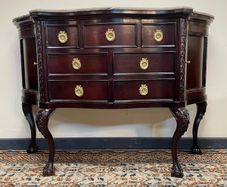 Elegant Chippendale Revival Mahogany Sideboard