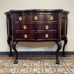 Elegant Chippendale Revival Mahogany Sideboard