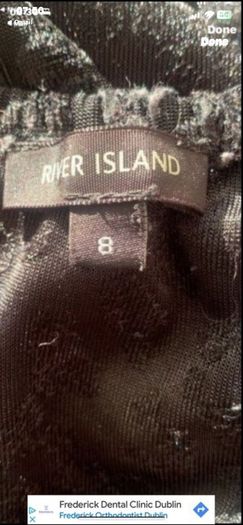cami river island black size 8
