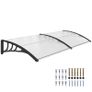 Door Awning, 75 x 195 cm Polycarbonate Cover for Window, Front Door, Outdoor, Patio, UV Rain Snow Protection Shelter, Clear Image 9