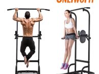 main image for ad Pull Up Bar Dip Station Power Tower Large Wide Push Up Station Fitness Equipment for Home Gym Exercise Chin Up Bar
