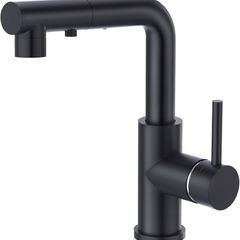 Kitchen Tap with 3 Function Sprayer, Pull Out Kitchen Mixer Tap, 360 Swivel Kitchen Sink Tap, Single Handle Sink Tap for Bathroom or Kitchen, Matt Black