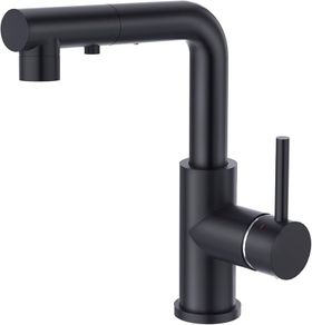Kitchen Tap with 3 Function Sprayer, Pull Out Kitchen Mixer Tap, 360 Swivel Kitchen Sink Tap, Single Handle Sink Tap for Bathroom or Kitchen, Matt Black