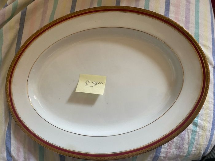 Noritake Cecile Gold (4359) Large Oval Porcelain Serving Platter
