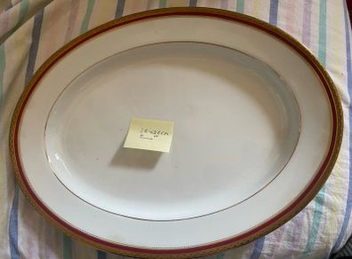 Noritake Cecile Gold (4359) Large Oval Porcelain Serving Platter