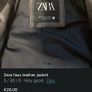 faux leather jacket - zara Image 3