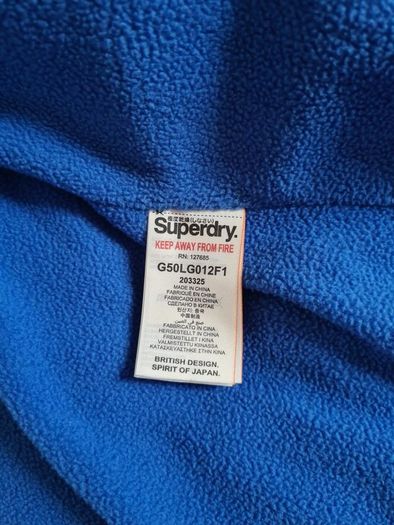 Superdry Navy / White Gilet with Faux Fur Hood