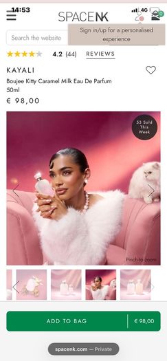New KAYALI Boujee Kitty Caramel Milk EDP 50mls