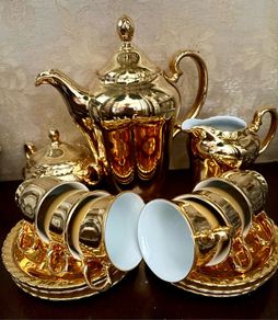 Thun vintage gold coffee set