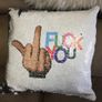Sequin Mermaid Magic Pillow Rude Cushion Cover Fuck You Great Gift Present Image 4