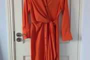 FW Bridge F&amp;F Orange Front Tie Dress Size 8