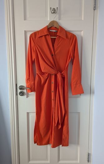 FW Bridge F&F Orange Front Tie Dress Size 8