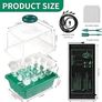 4-Pack Seed Starter Tray with Grow Light and Heat Mat, 48 Cells Seed Starter Kit with Adjustable Humidity Dome and Base, Germination Kit for Seed Growing Plant Propagation (4 Pack-green) Image 2