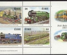 1984 Ireland 150th Anniversary of Irish Railways Commemorative Stamps Miniature Sheet Mint Never Hinged (MNH)