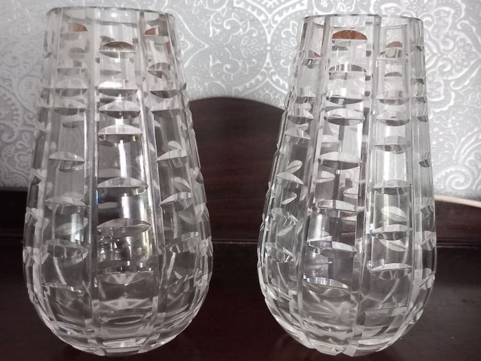 Pair of Waterford 'Tralee' vases.