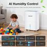 16L Dehumidifiers for Home Damp, Compressor Dehumidifier with Digital Humidity Display, Laundry & Sleep Modes, Water Tank & Drain Hose, 24H Timer, Child Lock, Portable Air Dryer for Bedroom Image 2