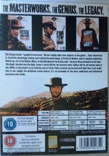 Clint Eastwood Spaghetti Western Collection (Sergio Leone Films) [3xMovie DVD] STILL SEALED