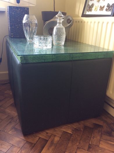 Coffee Table - SALE - Italian handmade leather covered table