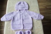 Hand knitted baby  cardigans,  Hat &amp; Booties Set's