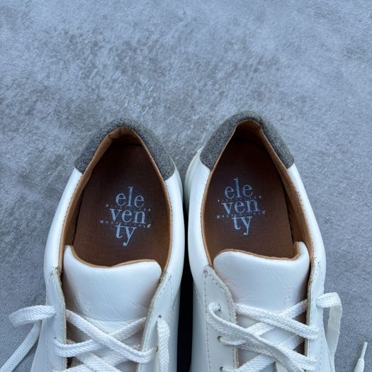 white eleventy trainers