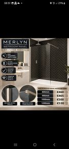 Merlyn brushed nickel wetroom paenls
