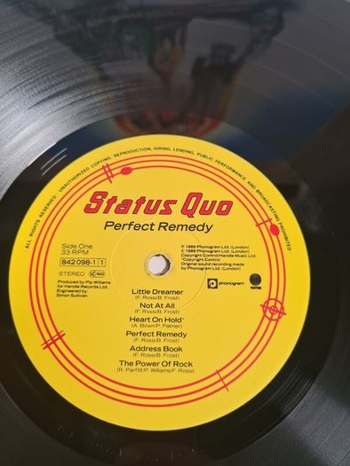 Status Quo Perfect Remedy Vinyl Lp Record 1989