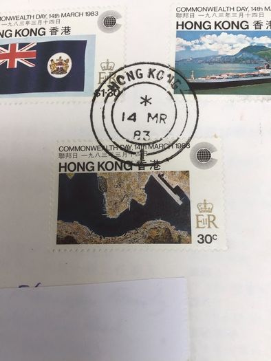1st Day cover. Hong Kong Coimmonwealth Day March 1983