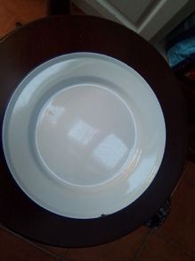 White Enamel Dinner Plate