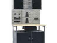 main image for ad Workbench with Three Wall Panels and One Cabinet