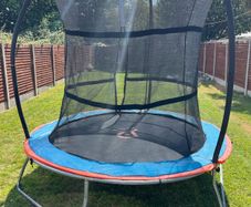 Jump Power 8ft Trampoline with Safety Enclosure & Anchor Hooks