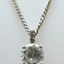 Vintage 925 Sterling Silver Pendant Necklace length 18" - 5,2g Image 5