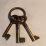 6 X Vintage Heavy Set Brass Skeleton Keys Image 7