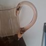 Vintage pink glass jug Image 2