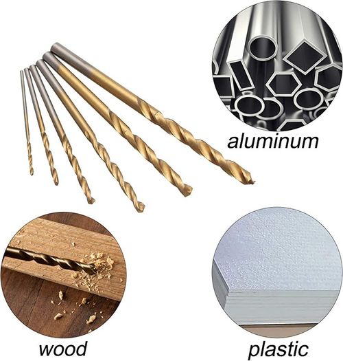 60PCS HSS Shank Twist Drill Bit Set Titanium Coated 1/1.5/2/2.5/3/3.5mm High Speed Steel Twist Drill Bits Tools for Wood Plastic and Aluminum (FREE POSTAGE)