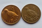 Gibraltar Coins Barbary Partridge 1p 1994 &amp; 2013