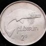 [#413] - Ireland 1954 | Irish 2s | Irish Florin | Salmon | KM.15a | High Grade Image 2