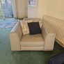 CROSS POSTED natuzzi leather suite 1 x recliner sofa 2 x arm chairs adjustable head rests Image 3