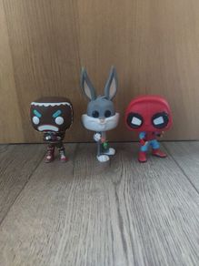 3 Funko Pops Bundle Spider-Man, Bugs Bunny,  Merry Marauder